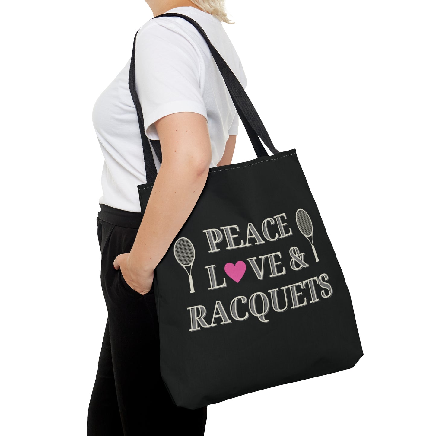 Peace Love & Racquets Custom Tote