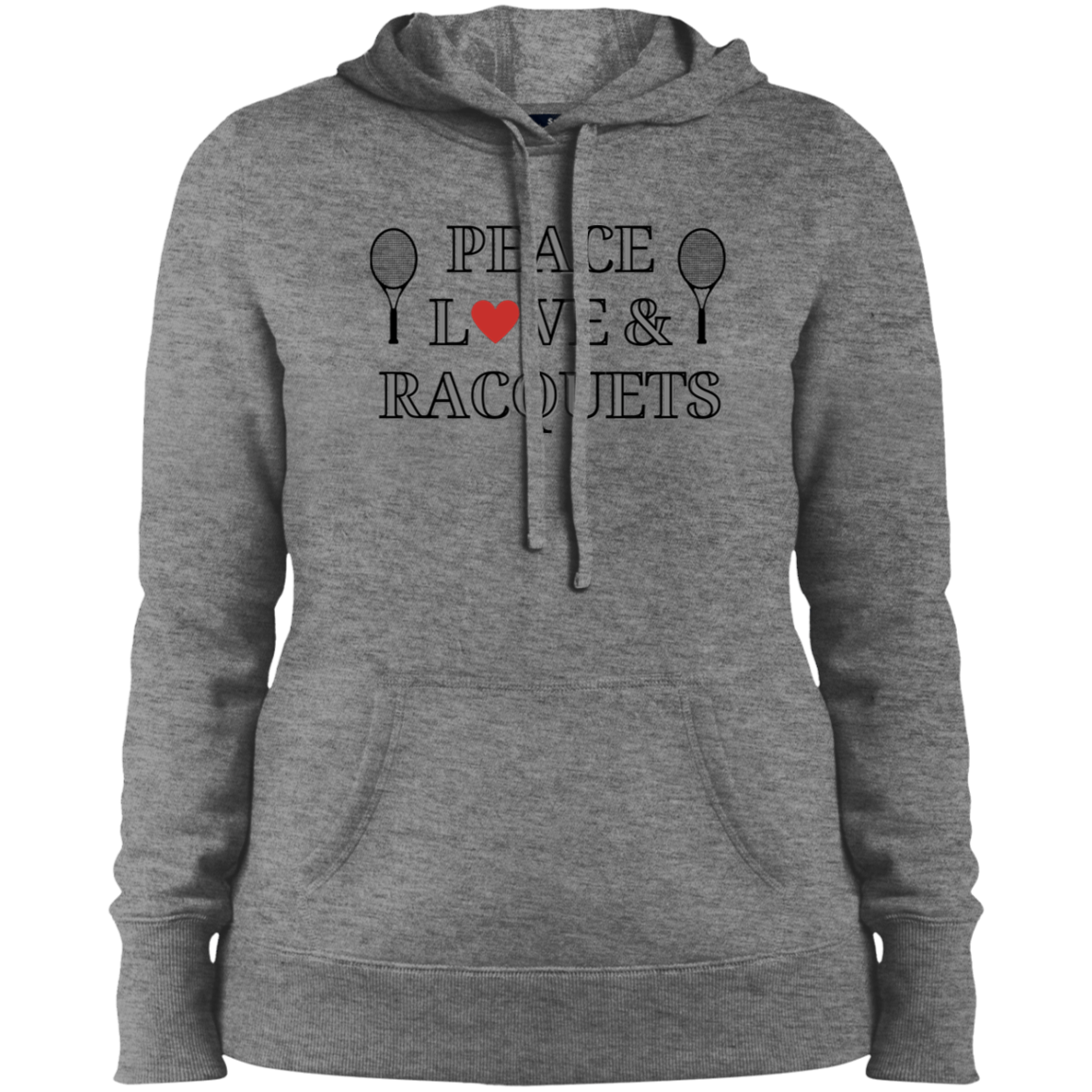 Peace Love & Racquets Ladies' Hoodie