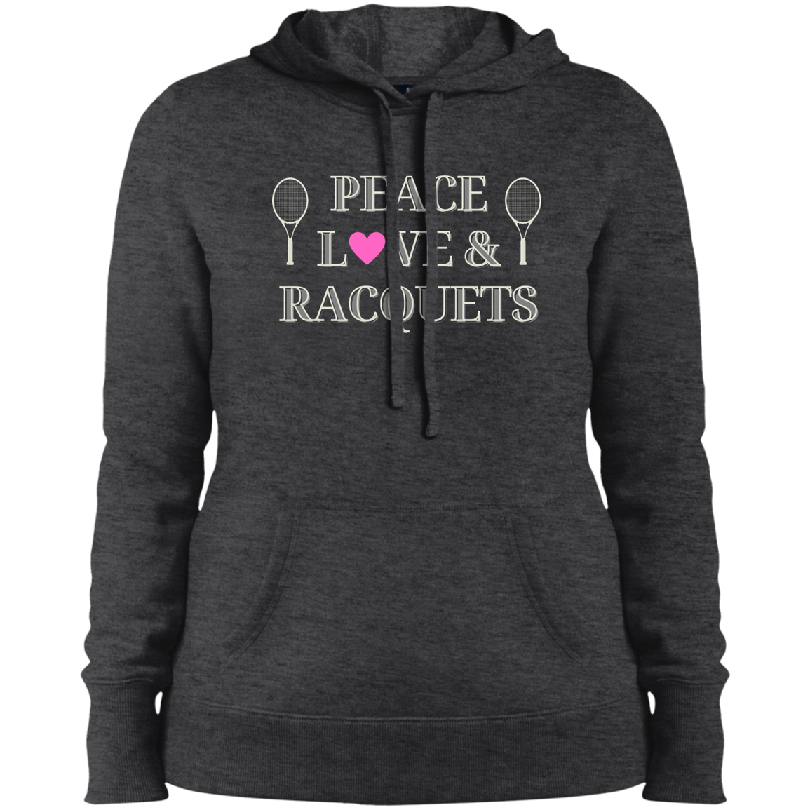 Peace Love & Racquets Ladies' Hoodie