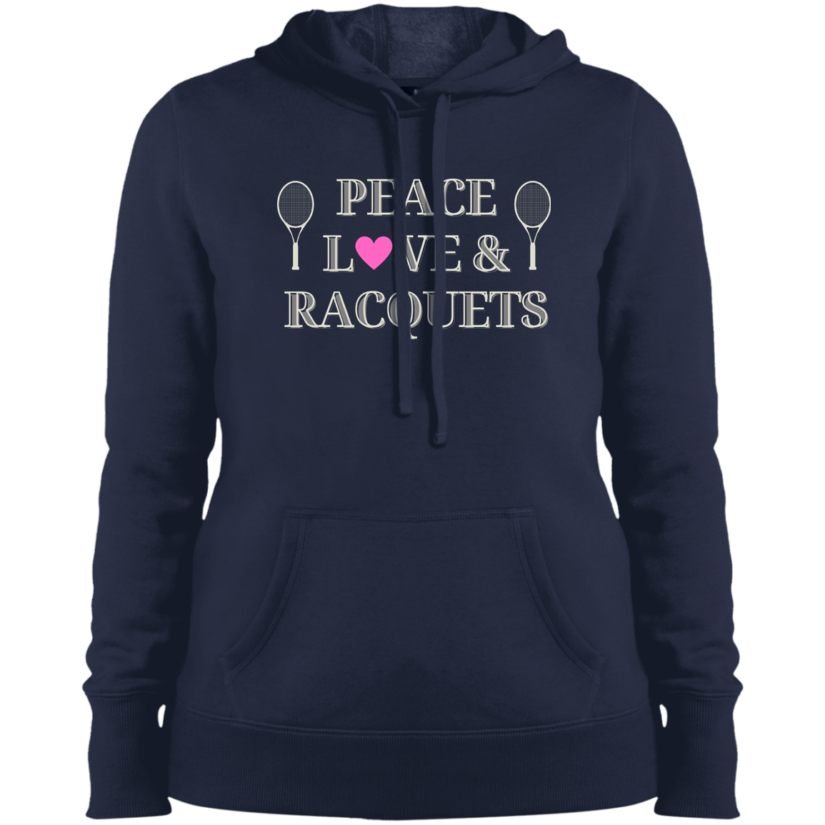 Peace Love & Racquets Ladies' Hoodie