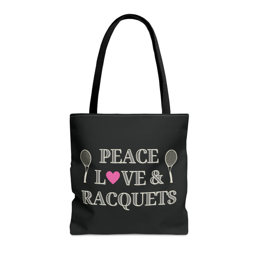 Peace Love & Racquets Custom Tote