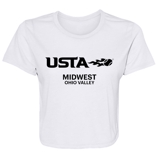 USTA Ohio Valley Ladies' Flowy Cropped Tee