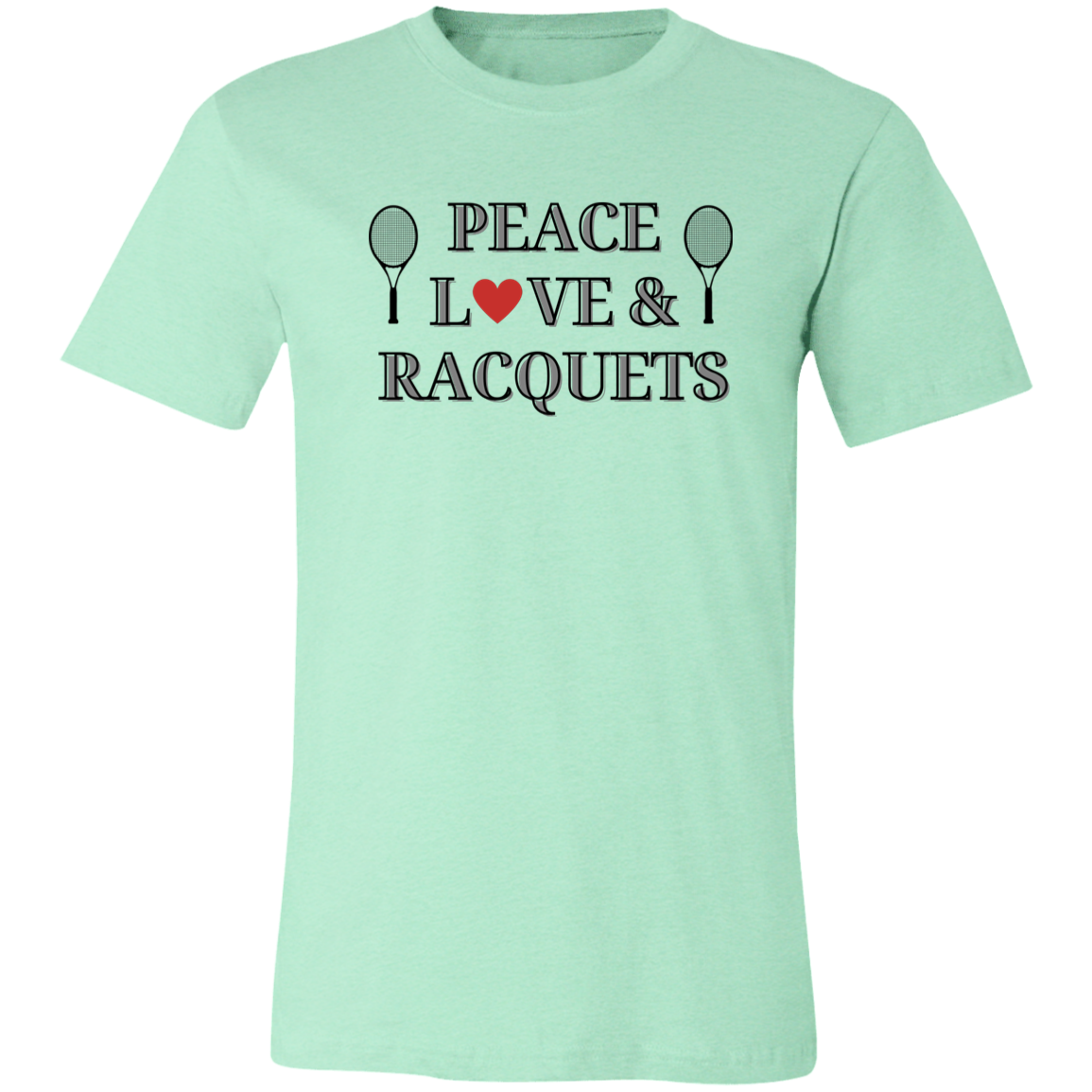 Peace Love & Racquets Unisex Jersey Tee